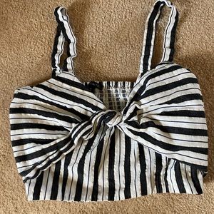 Dynamite Black & White Crop Top